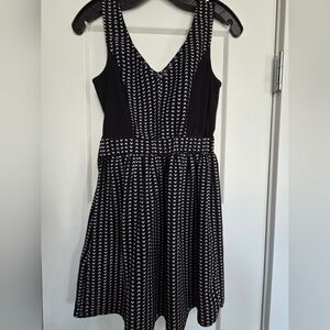 Elegant Black and White Patterned Dress